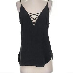 Black Amanda Uprichard Silk Camisole size Medium